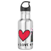 Dackeln Hundebesitzer Edelstahlflasche (Vorderseite)