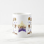 Dackeln & Hundenknochen Aquarell Individuelle Name Kaffeetasse (Mittel)