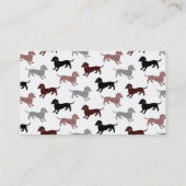 Dackeln im Damast-niedlichen Muster Visitenkarte (Rückseite)