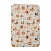 Dackeln im Halloween-Kostümmuster Badematte (Vorderseite Vertikal)