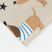 Dackeln im Halloween-Kostümmuster Fleecedecke (Ecke)