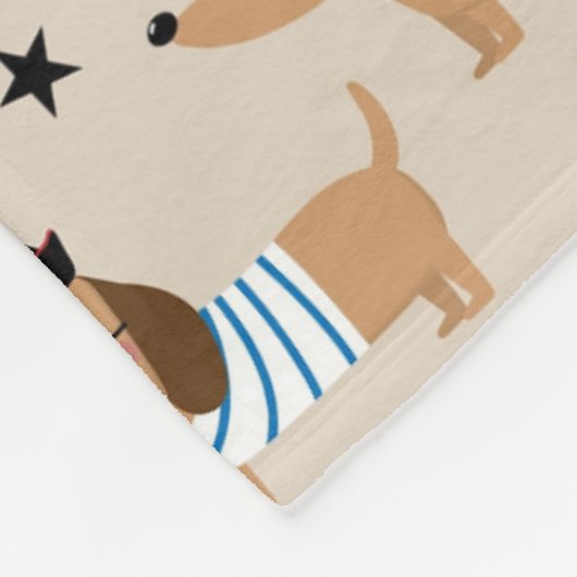 Dackeln im Halloween-Kostümmuster Fleecedecke (Ecke)