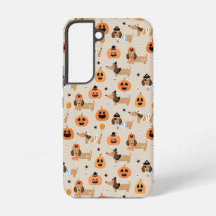 Dackeln im Halloween-Kostümmuster Samsung Galaxy Hülle