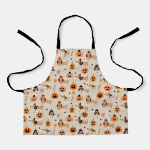 Dackeln im Halloween-Kostümmuster Schürze