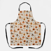 Dackeln im Halloween-Kostümmuster Schürze (Vorderseite)