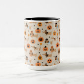 Dackeln im Halloween-Kostümmuster Tasse (Zentrum)