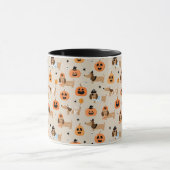 Dackeln im Halloween-Kostümmuster Tasse (Zentrum)