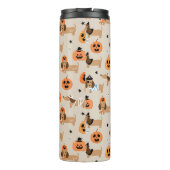 Dackeln im Halloween-Kostümmuster Thermosbecher (Rückseite)