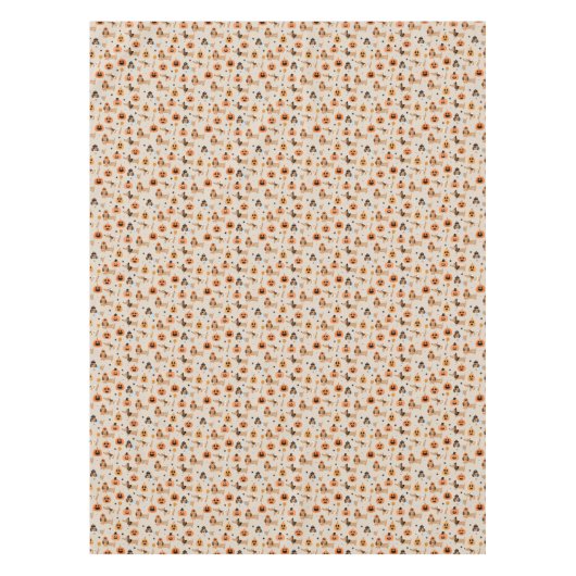 Dackeln im Halloween-Kostümmuster Tischdecke (Vorderseite)