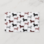 Dackeln im Niedlichen Muster von Damask Visitenkarte (Rückseite)