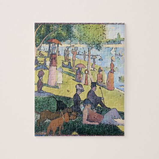 Dackeln im Picnic Matisse-Stil Puzzle (Vertikal)