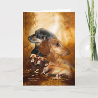 Dackeln im Sunshine ArtCard Karte