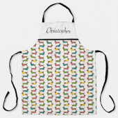 Dackeln im Sweaters-Muster Schürze (Vorderseite)