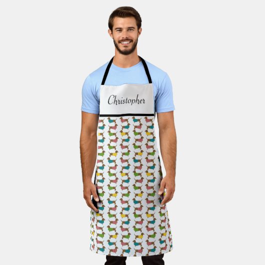 Dackeln im Sweaters-Muster Schürze (Getragen)