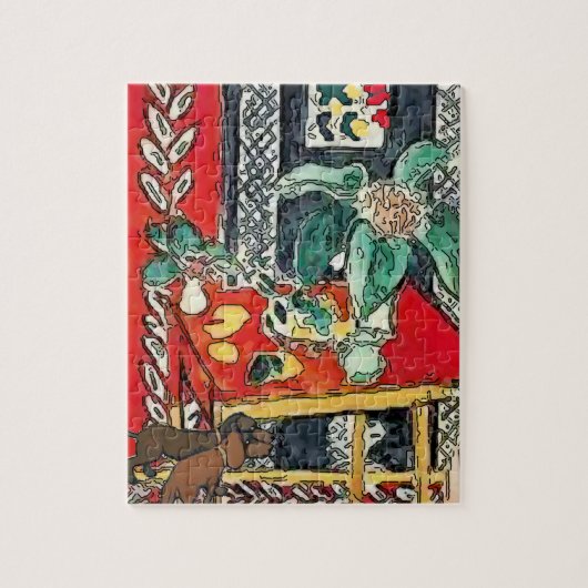 Dackeln im Table Matisse-Stil Puzzle (Vertikal)