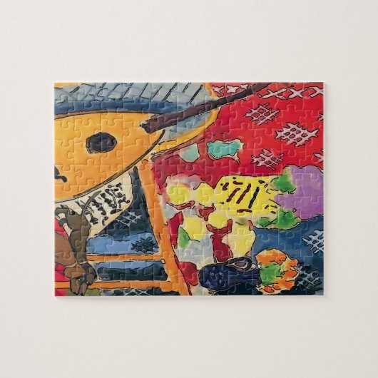 Dackeln im Table Matisse-Stil Puzzle (Horizontal)