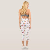Dackeln im Weihnachtssüßmuster Capri Leggings (Rückseite)