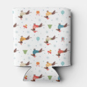 Dackeln im Weihnachtssüßmuster Dosenkühler (Rückseite)