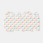 Dackeln im Weihnachtssüßmuster Geschenkschachtel (Ungefaltet)