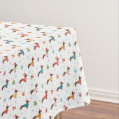 Dackeln im Weihnachtssüßmuster Tischdecke (Beispiel)