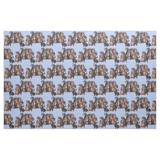 Dackeln in Blau Stoff (Yard (91,4 cm))