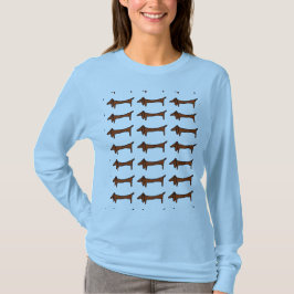 Dackeln in Linien T-Shirt