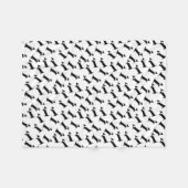 Dackeln in Schwarzweiss Fleecedecke (Vorderseite (Horizontal))