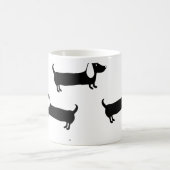 Dackeln in Schwarzweiss Kaffeetasse (Mittel)