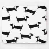 Dackeln in Schwarzweiss Mousepad (Vorne)