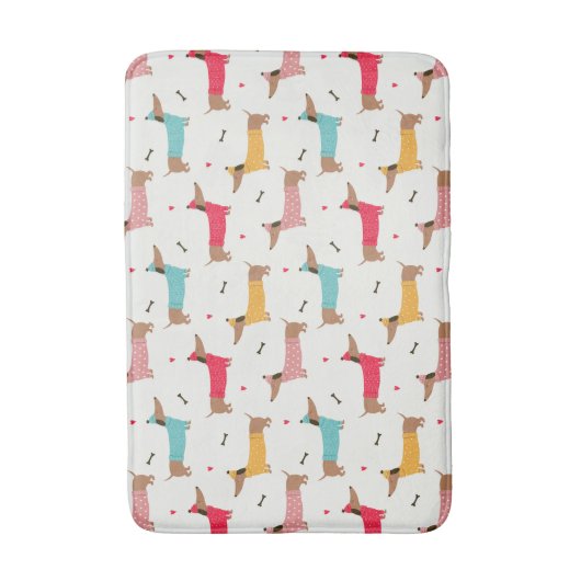 Dackeln in Sweaters Holiday Pattern Badematte (Vorderseite Vertikal)