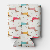 Dackeln in Sweaters Holiday Pattern Dosenkühler (Rückseite)