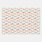 Dackeln in Sweaters Holiday Pattern Geschenkpapier Set (Vorderseite 3)