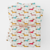 Dackeln in Sweaters Holiday Pattern Geschenkpapier Set (Beispiel)