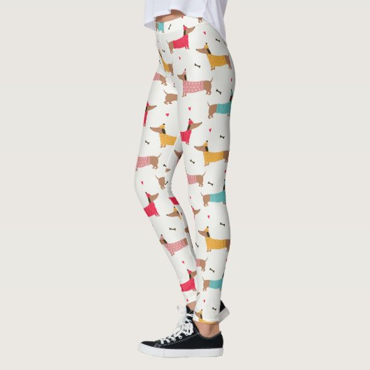 Dackeln in Sweaters Holiday Pattern Leggings (Links)