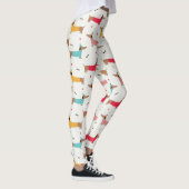 Dackeln in Sweaters Holiday Pattern Leggings (Rechts)