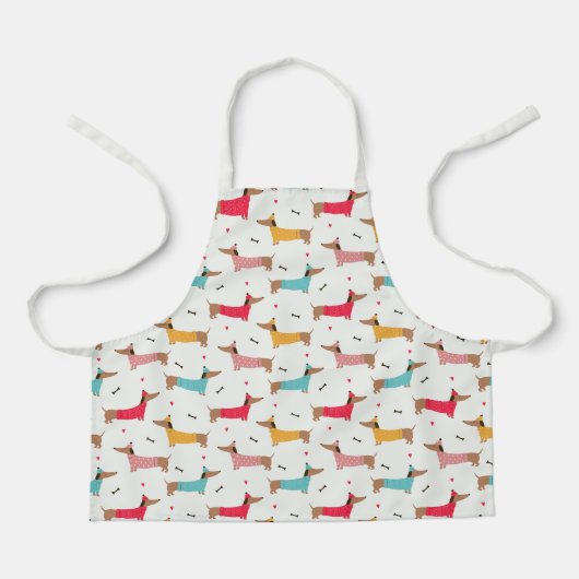 Dackeln in Sweaters Holiday Pattern Schürze (Vorderseite)