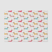 Dackeln in Sweaters Holiday Pattern Seidenpapier (Vorderseite)