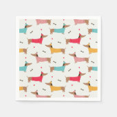 Dackeln in Sweaters Holiday Pattern Serviette (Vorderseite)