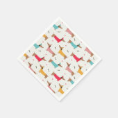 Dackeln in Sweaters Holiday Pattern Serviette (Ecke)