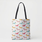 Dackeln in Sweaters Holiday Pattern Tasche (Vorderseite)