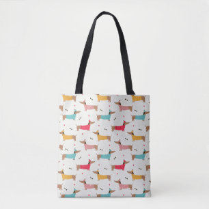 Dackeln in Sweaters Holiday Pattern Tasche