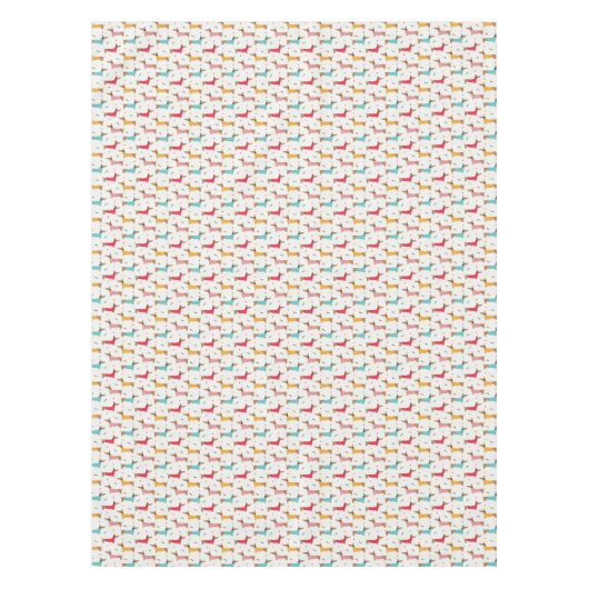Dackeln in Sweaters Holiday Pattern Tischdecke (Vorderseite)