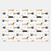 Dackeln in Sweaters Wrapping Paper Set Geschenkpapier Set (Vorderseite)