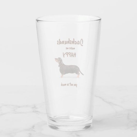 DACKELN MACHEN MICH GLÜCKLICH - SIE NICHT SOVIEL GLAS (Rückseite)