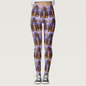 Dackeln Mardi Gras Leggings (Vorderseite)