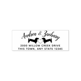 Dackeln mit Herzklopfen Rücksendeadresse Permastempel