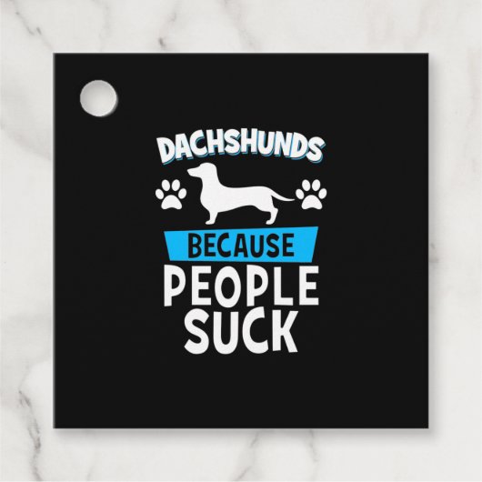 Dackeln mit meinen Freunden Geschenkanhänger (Vorderseite)