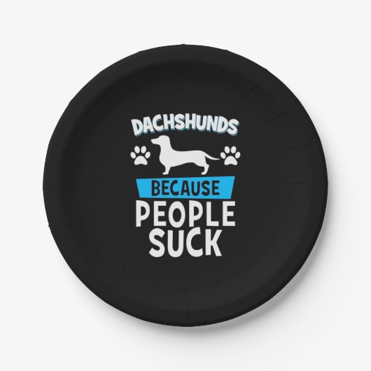 Dackeln mit meinen Freunden Pappteller (Vorderseite)