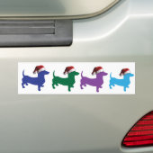 Dackeln mit Weihnachtsliedern Autoaufkleber (Auf Auto)
