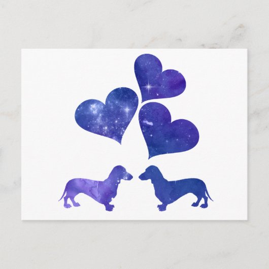 Dackeln Postkarte (Vorderseite)